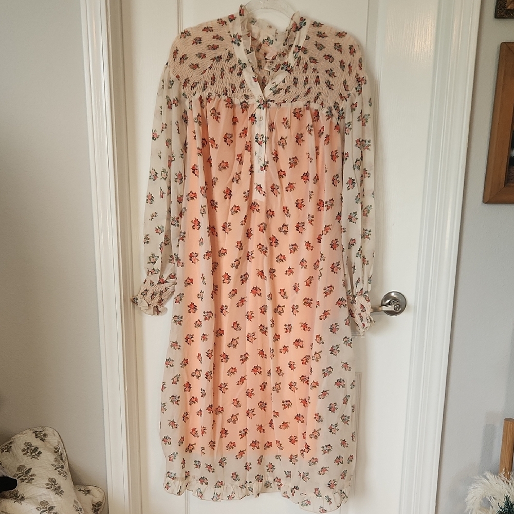 NWT We Are HAH Orange Floral Sweeper Dress